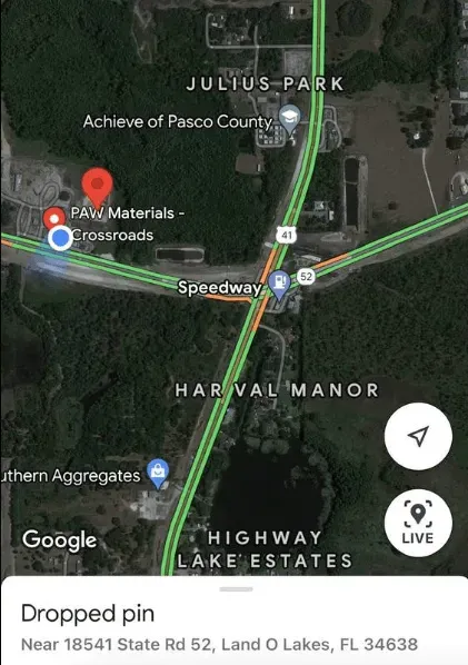Commercial truck parking in Land O' Lakes