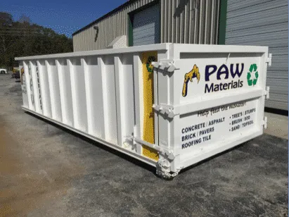 20 Yard Container roll-off dumpster from PAW Materials