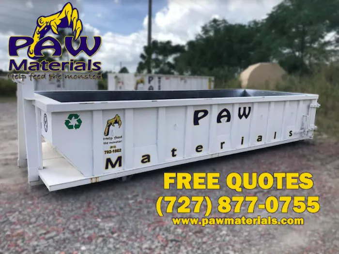 Roll-off dumpster containers from PAW Materials